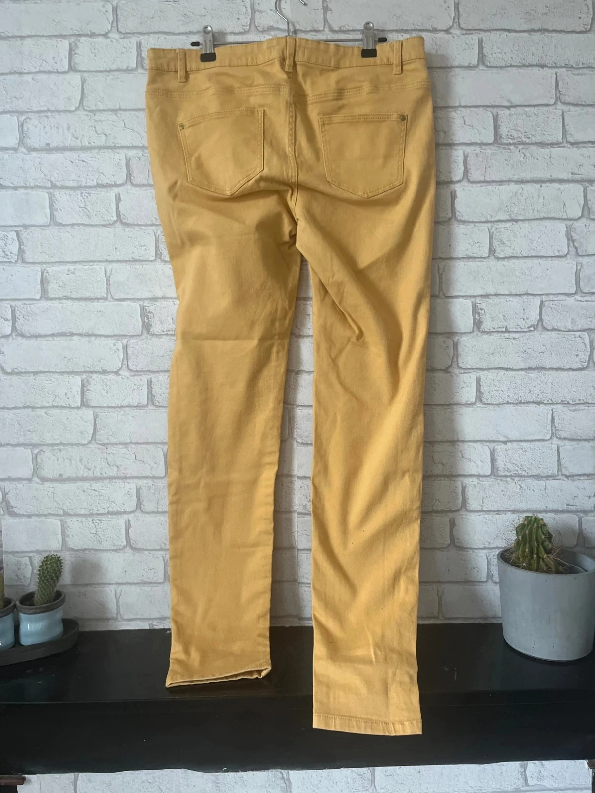Slim-fit mustard yellow broek – Maat 40 – Camaïeu – photo 2